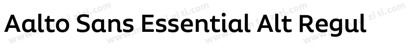 Aalto Sans Essential Alt Regular字体转换